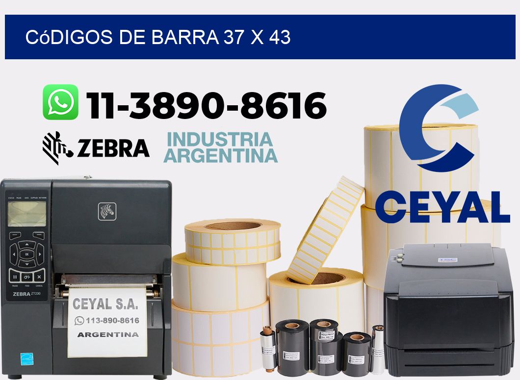 códigos de barra 37 x 43