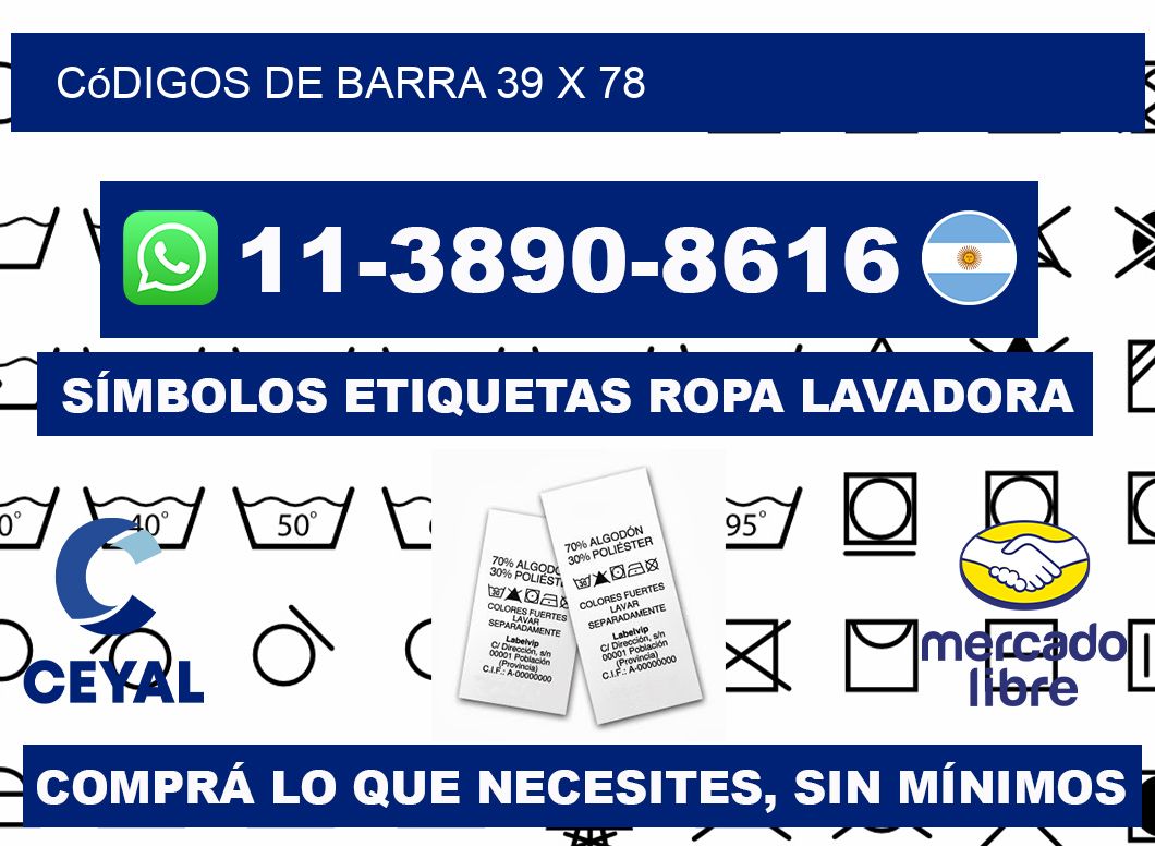 códigos de barra 39 x 78