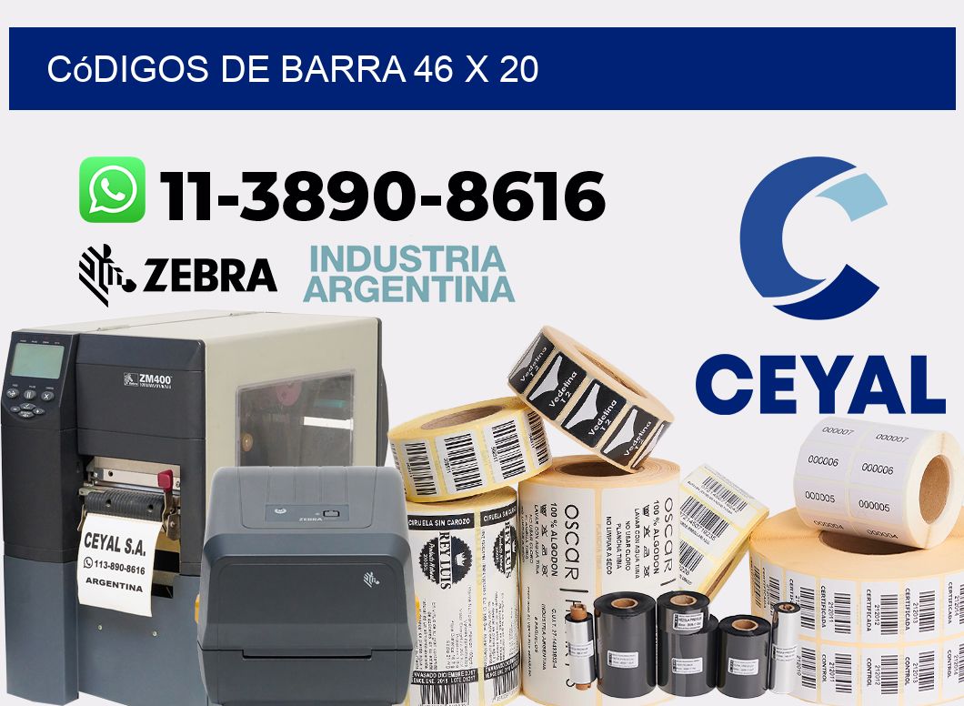 códigos de barra 46 x 20
