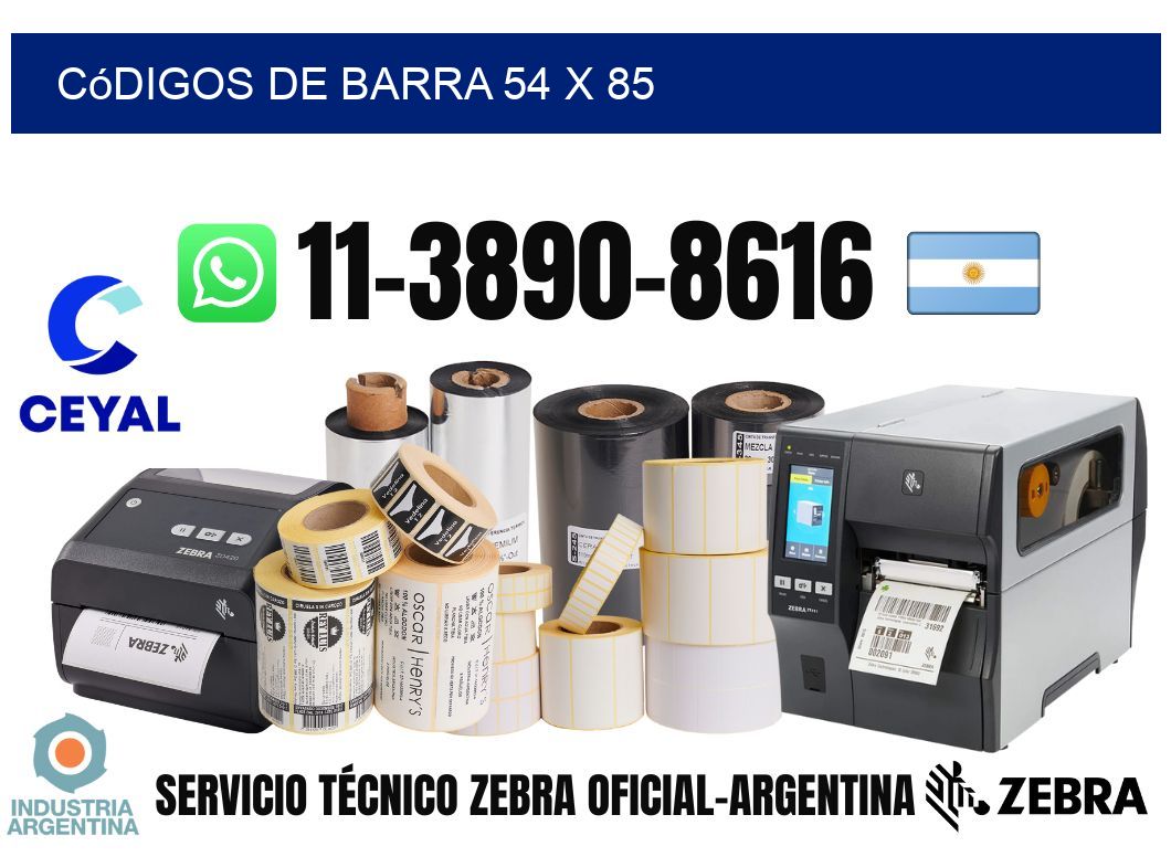 códigos de barra 54 x 85