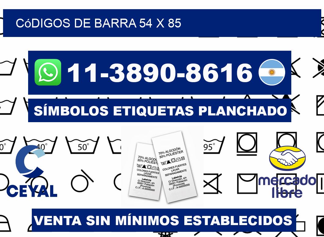 códigos de barra 54 x 85