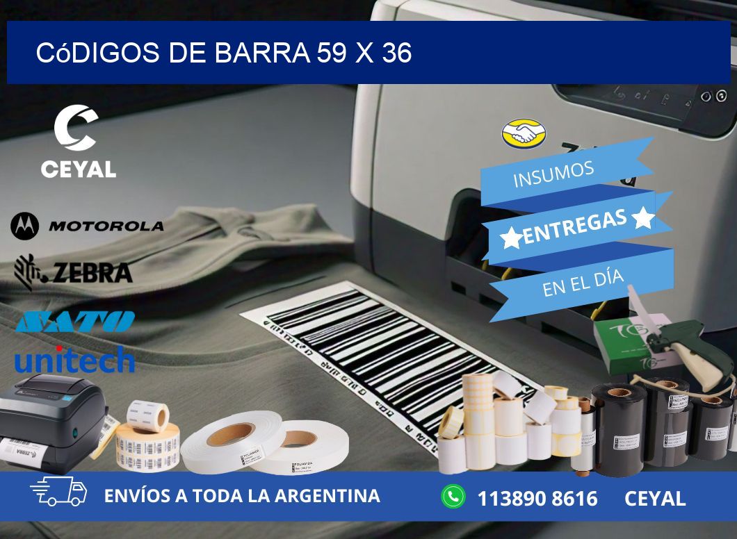 códigos de barra 59 x 36