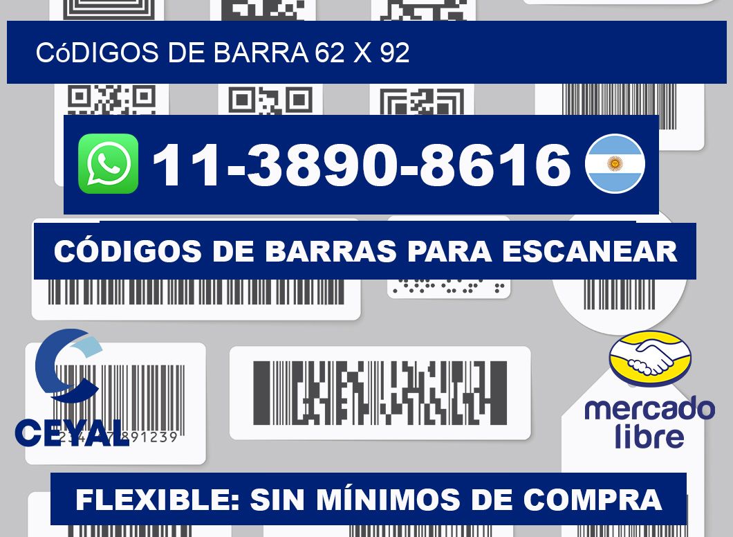 códigos de barra 62 x 92