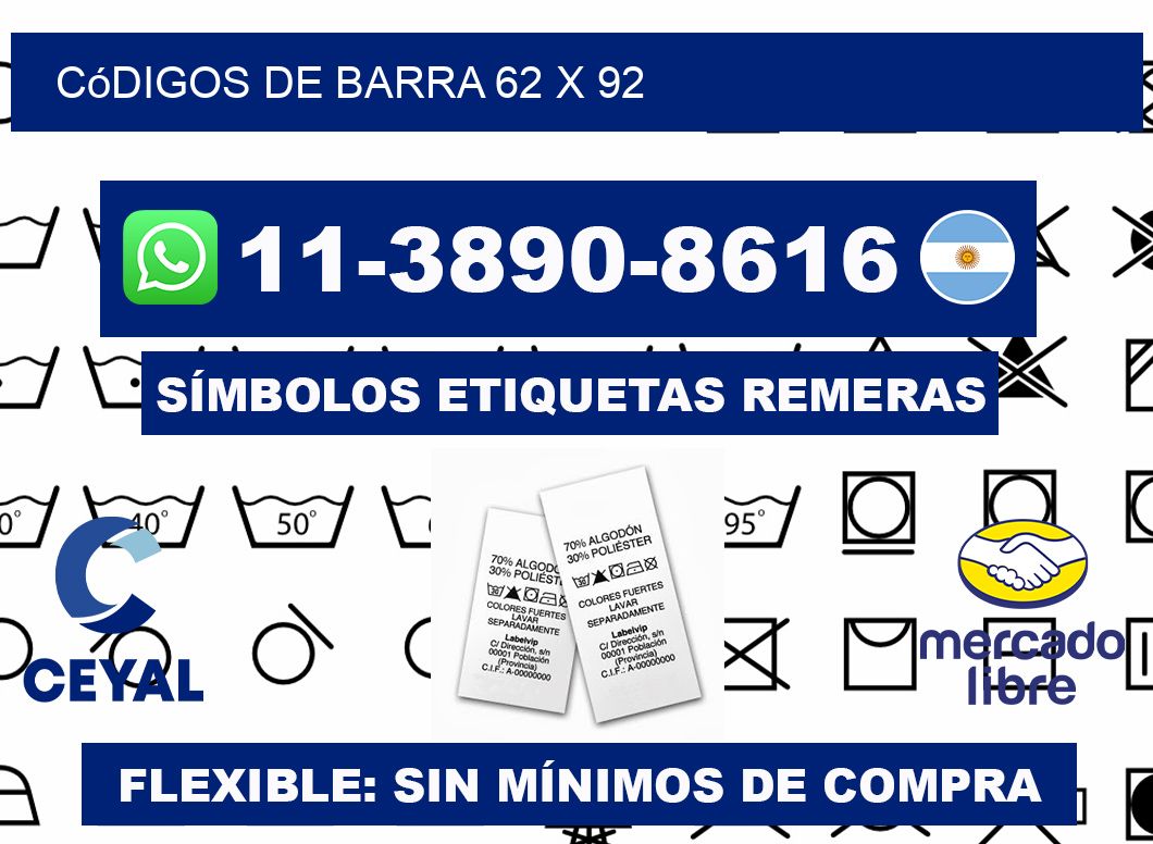 códigos de barra 62 x 92