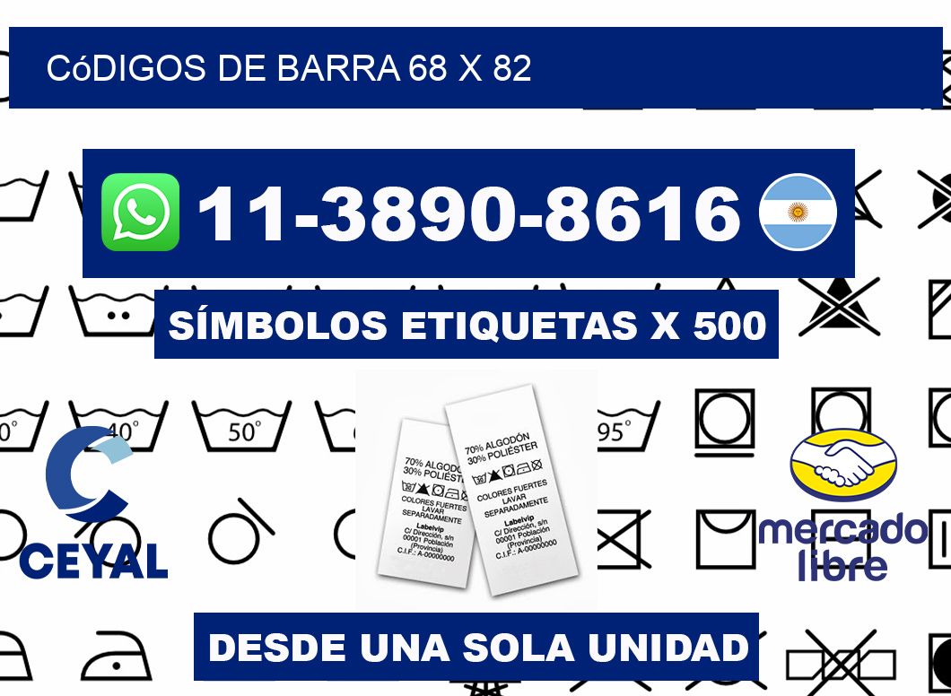 códigos de barra 68 x 82
