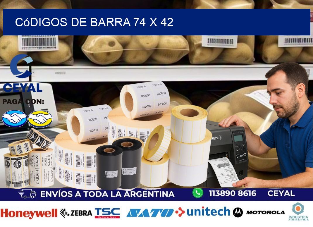 códigos de barra 74 x 42