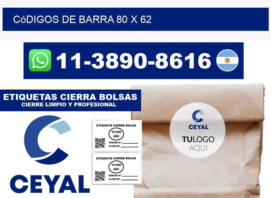 códigos de barra 80 x 62