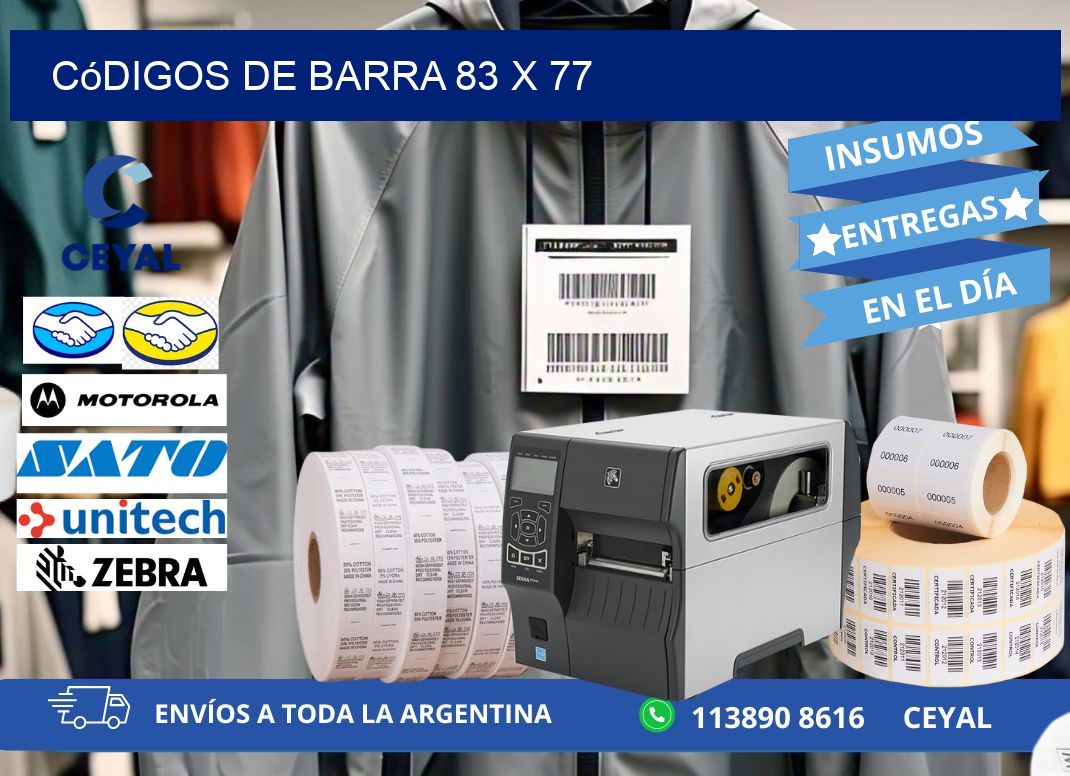 códigos de barra 83 x 77