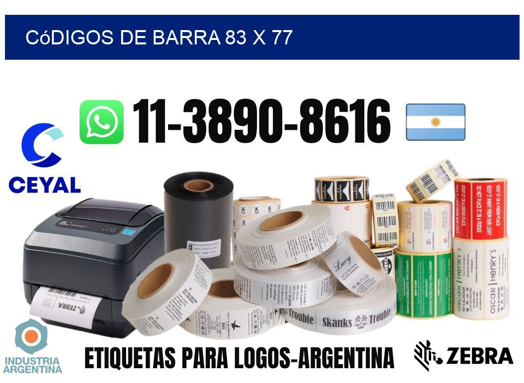 códigos de barra 83 x 77