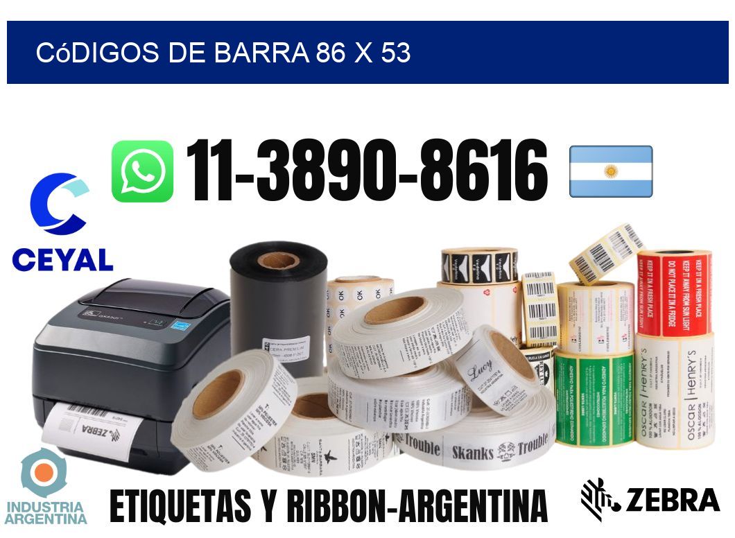 códigos de barra 86 x 53