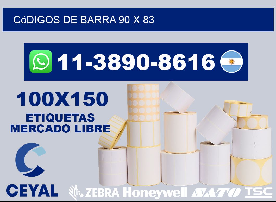 códigos de barra 90 x 83