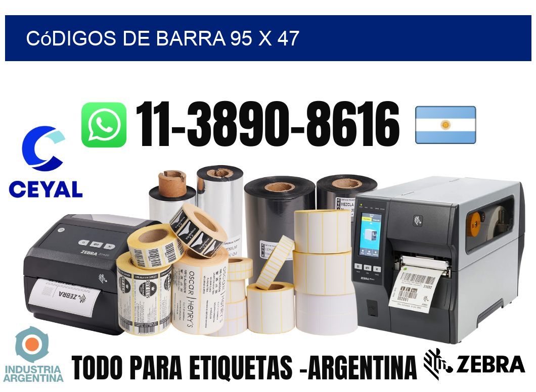códigos de barra 95 x 47