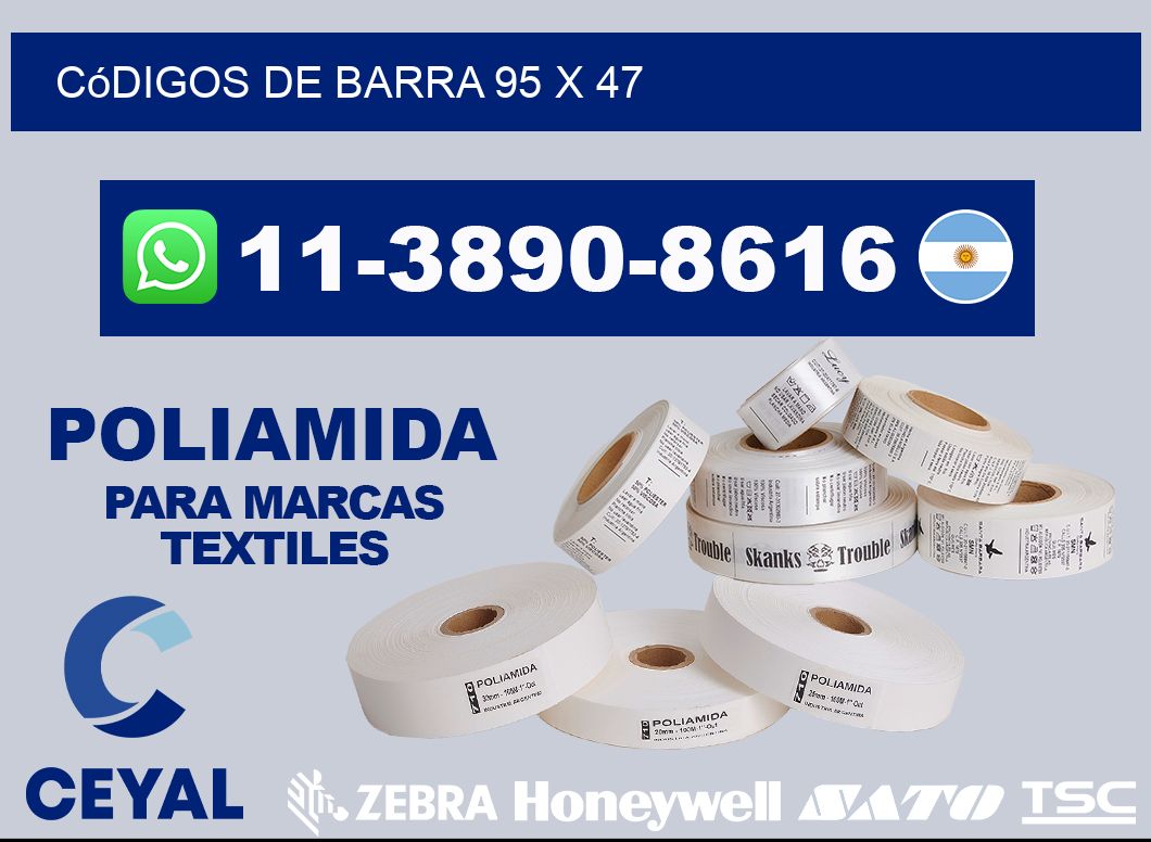 códigos de barra 95 x 47