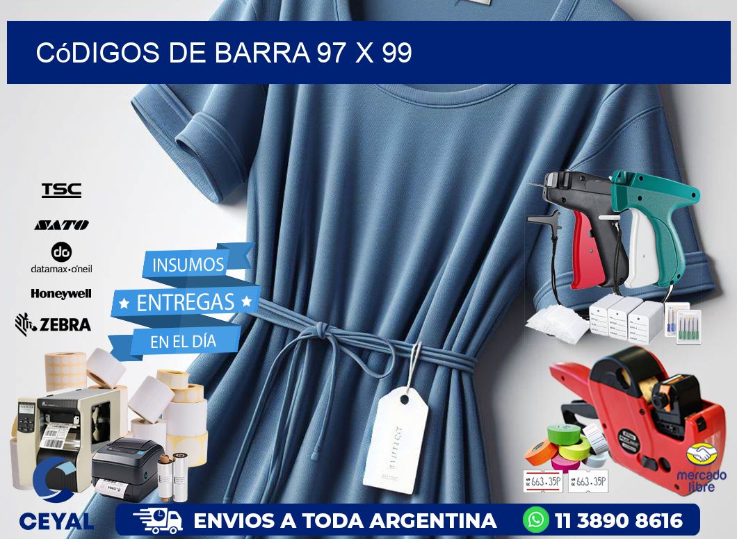 códigos de barra 97 x 99