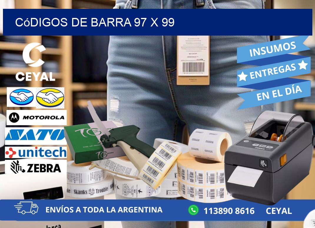 códigos de barra 97 x 99