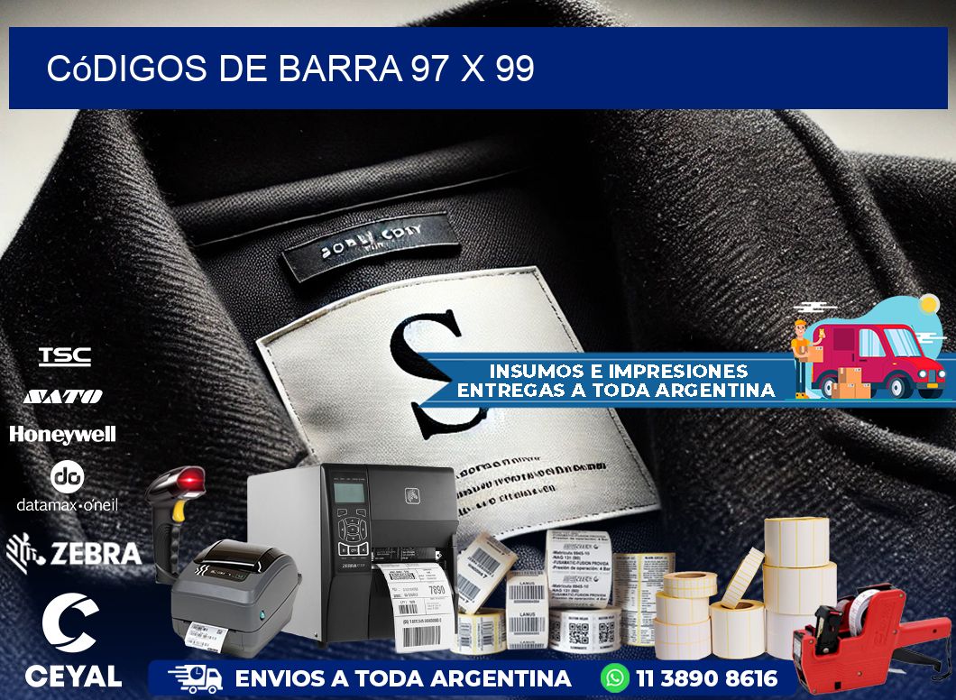 códigos de barra 97 x 99