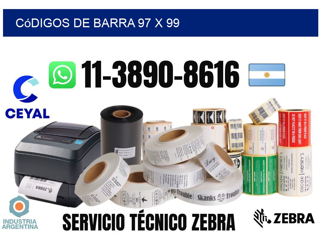 códigos de barra 97 x 99