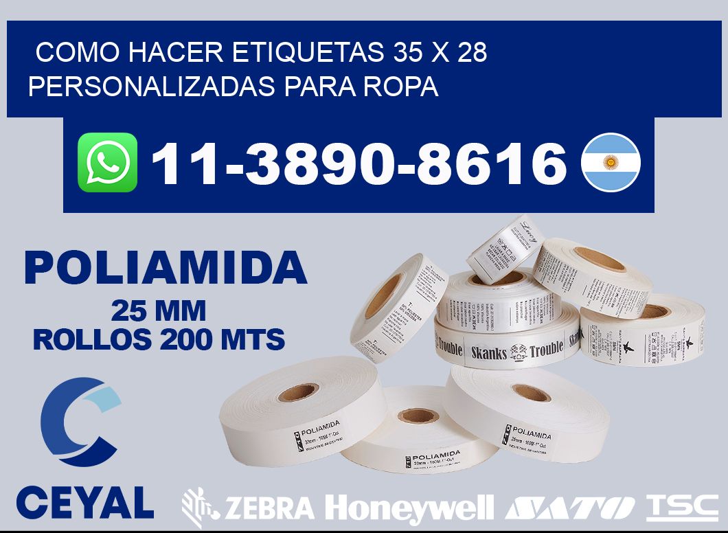 como hacer etiquetas 35 x 28 personalizadas para ropa