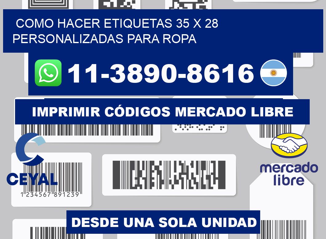 como hacer etiquetas 35 x 28 personalizadas para ropa
