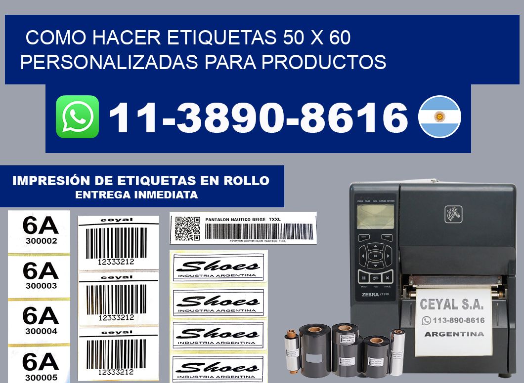 como hacer etiquetas 50 x 60 personalizadas para productos