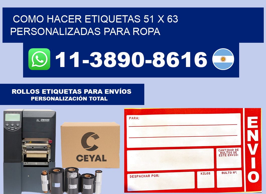 como hacer etiquetas 51 x 63 personalizadas para ropa
