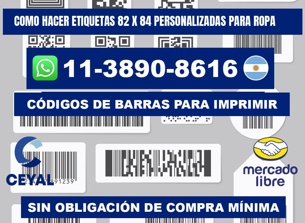 como hacer etiquetas 82 x 84 personalizadas para ropa