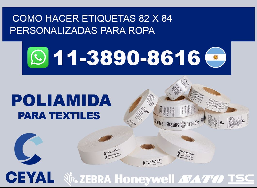 como hacer etiquetas 82 x 84 personalizadas para ropa