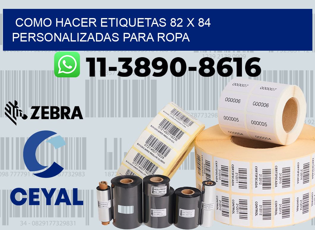 como hacer etiquetas 82 x 84 personalizadas para ropa