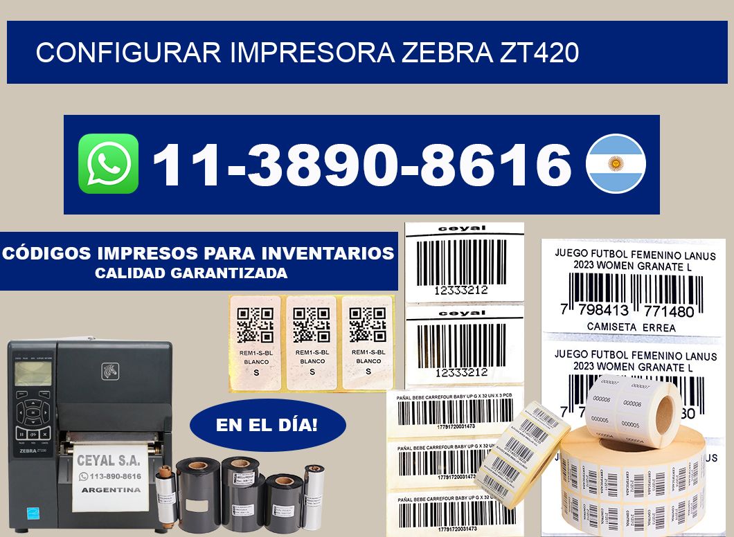 configurar impresora Zebra ZT420