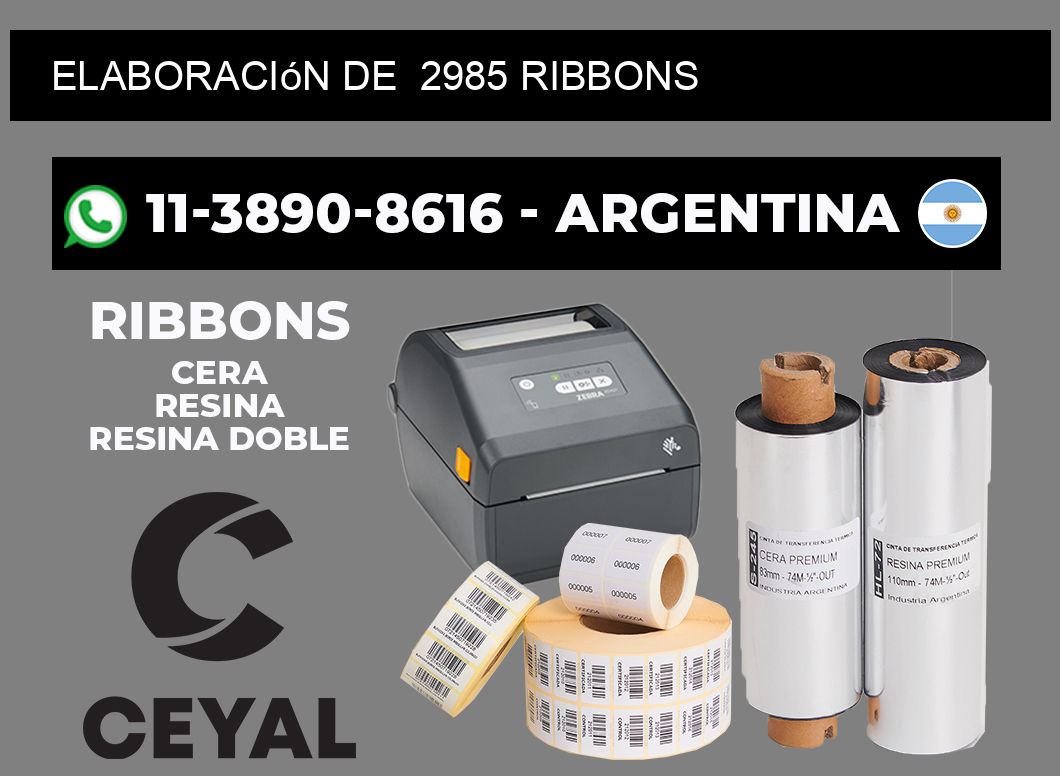 elaboración de  2985 ribbons