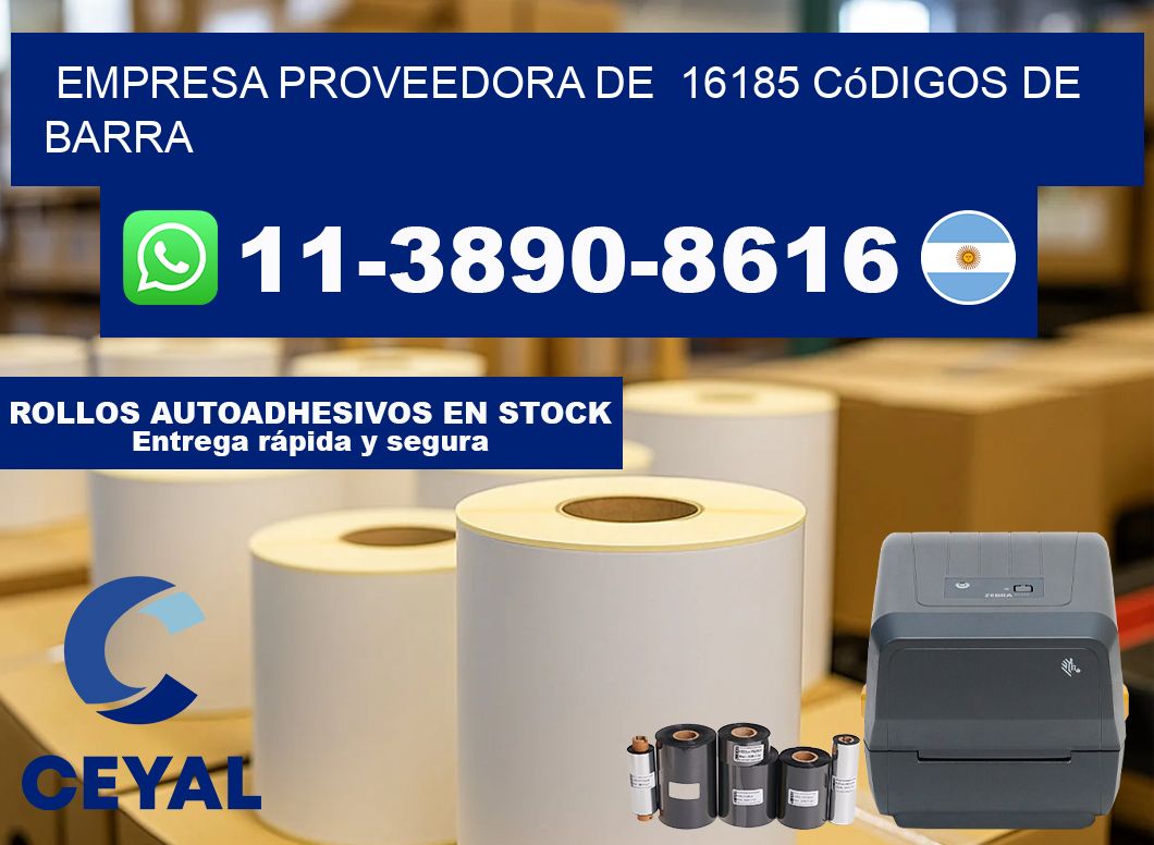 empresa proveedora de 16185 códigos de barra