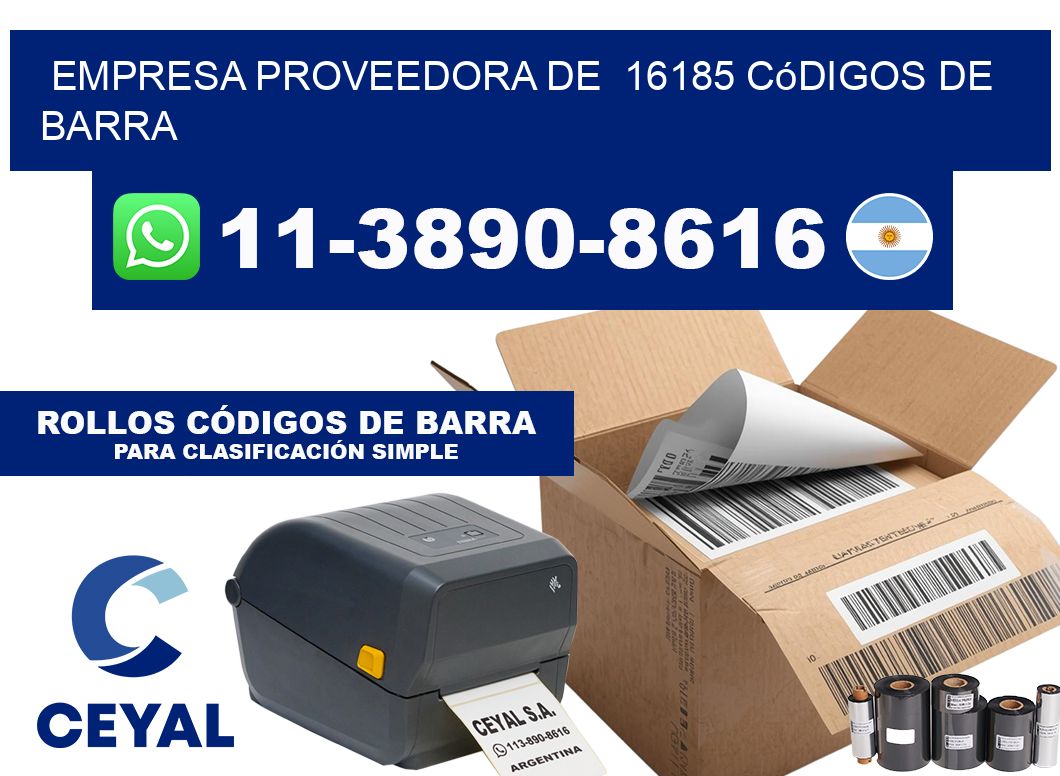 empresa proveedora de  16185 códigos de barra