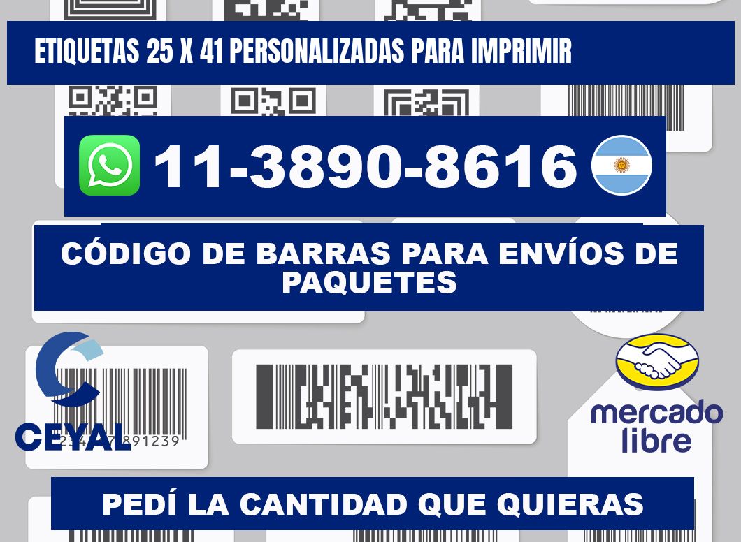 etiquetas 25 x 41 personalizadas para imprimir