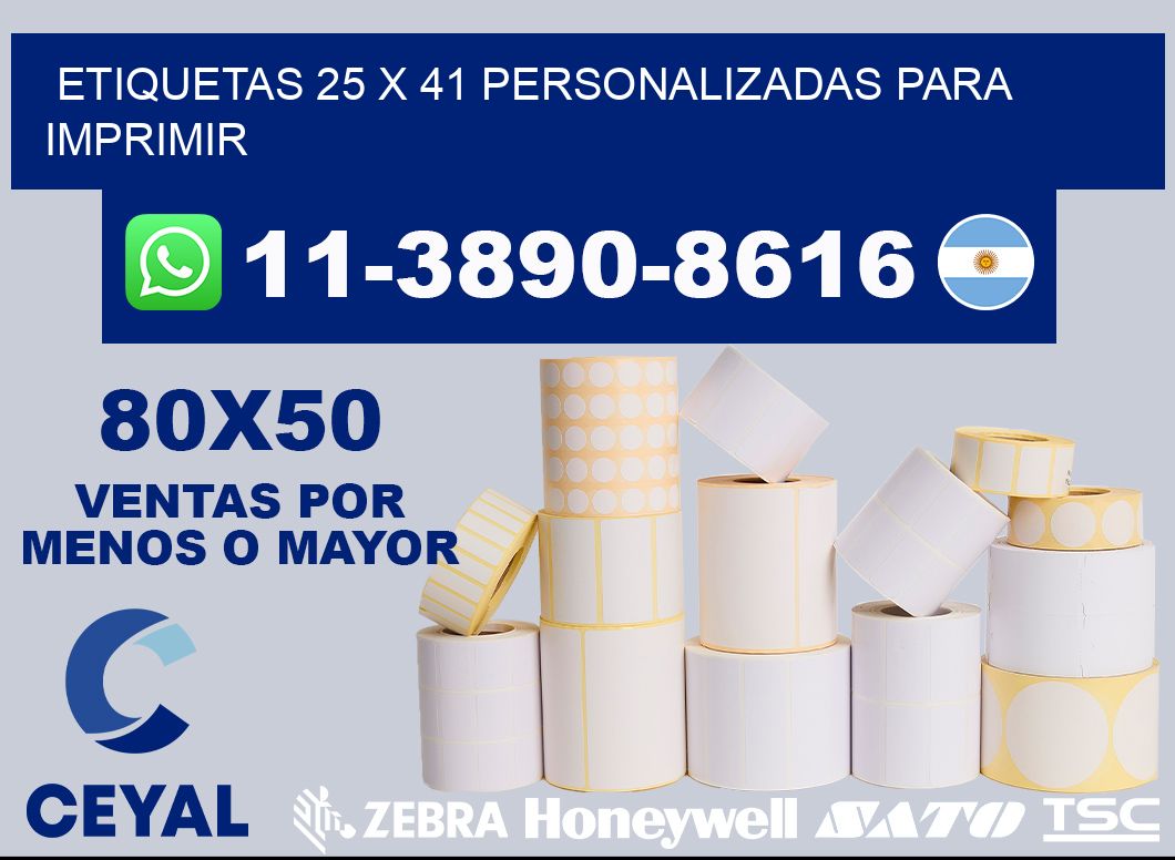 etiquetas 25 x 41 personalizadas para imprimir