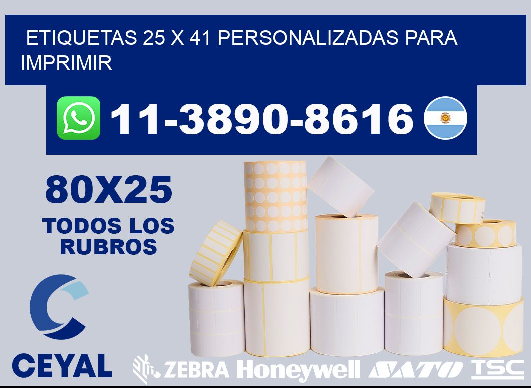 etiquetas 25 x 41 personalizadas para imprimir