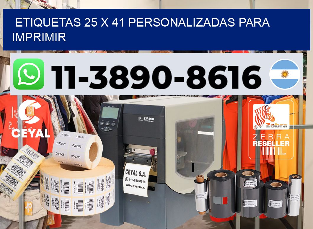 etiquetas 25 x 41 personalizadas para imprimir