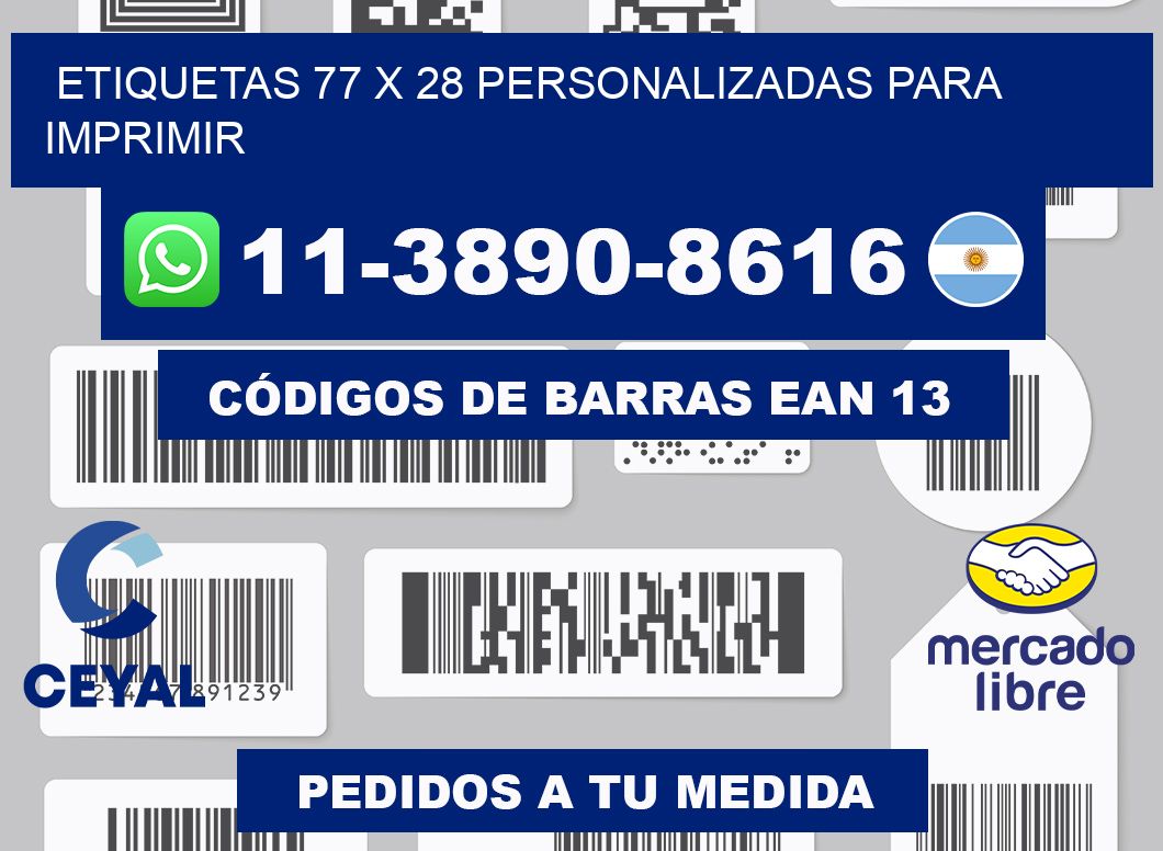 etiquetas 77 x 28 personalizadas para imprimir