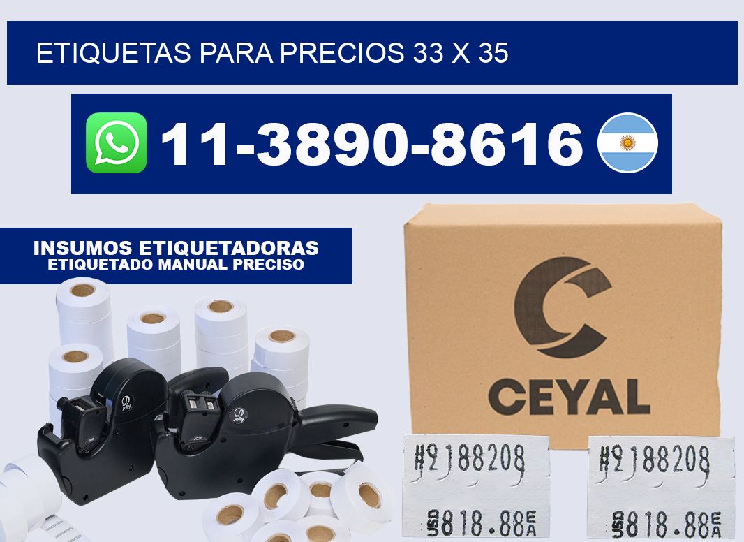 etiquetas para precios 33 x 35