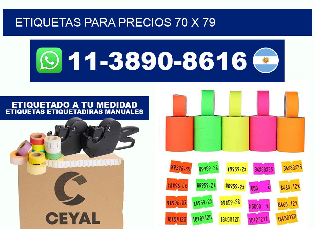 etiquetas para precios 70 x 79