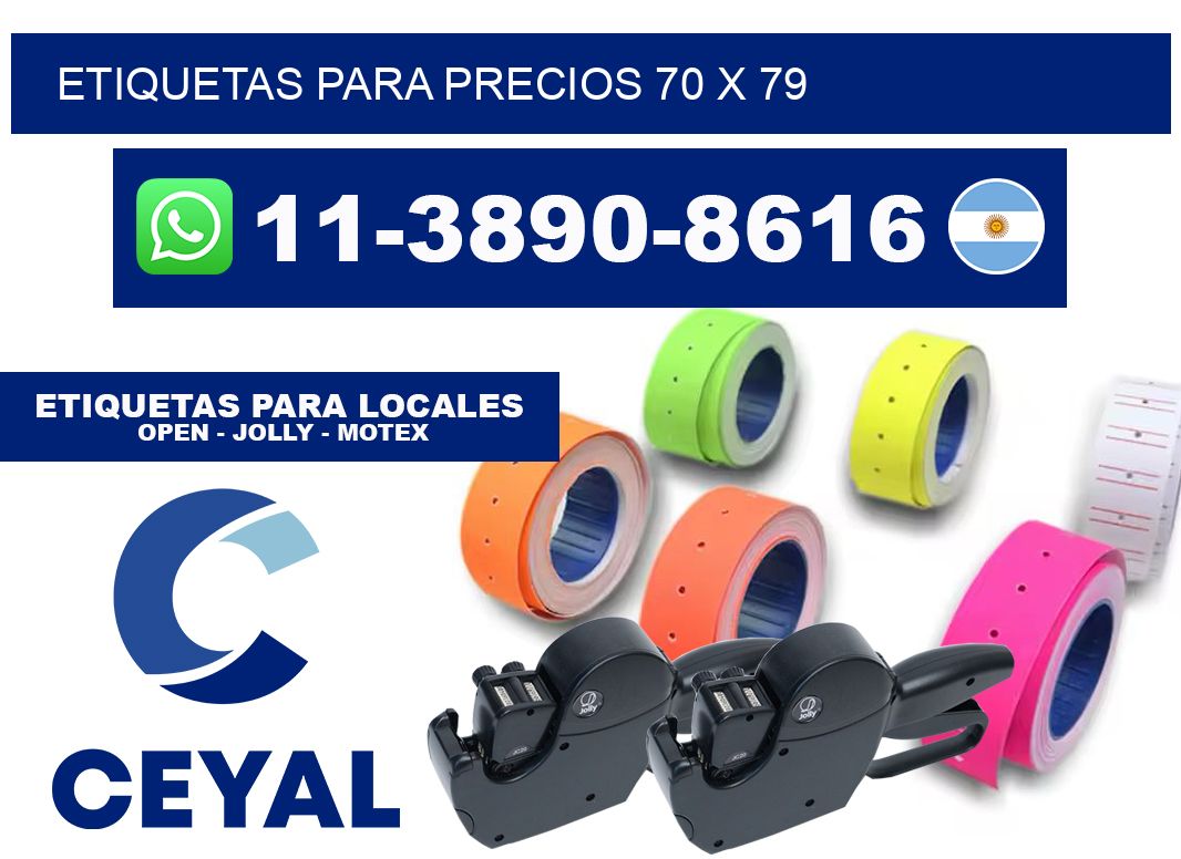etiquetas para precios 70 x 79