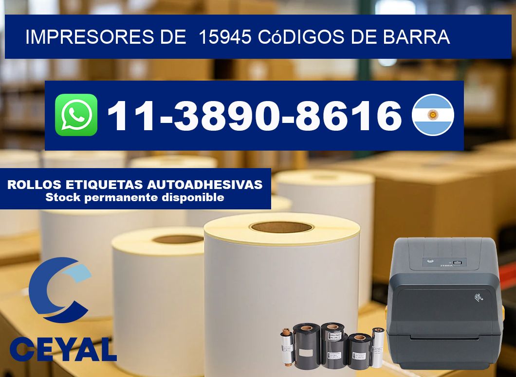 impresores de  15945 códigos de barra