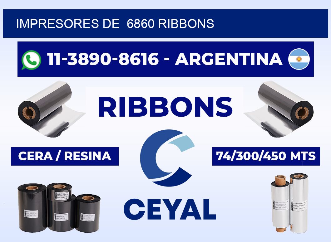 impresores de 6860 ribbons