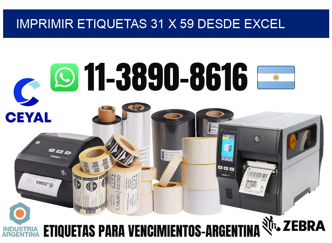 imprimir etiquetas 31 x 59 desde excel