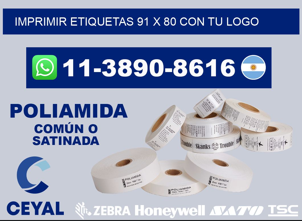 imprimir etiquetas 91 x 80 con tu logo