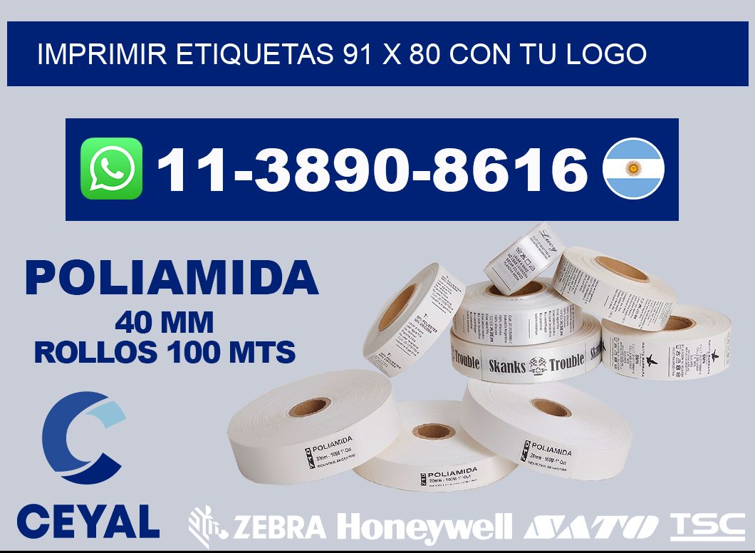 imprimir etiquetas 91 x 80 con tu logo