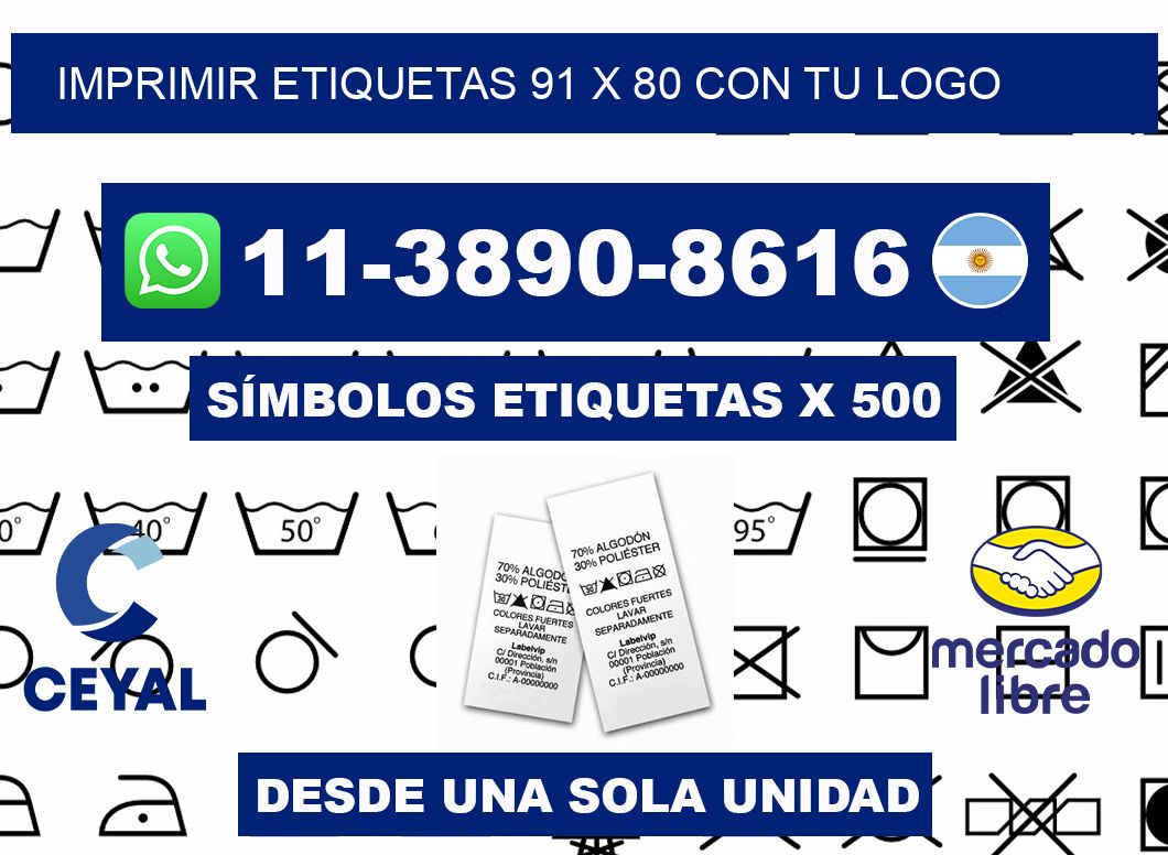 imprimir etiquetas 91 x 80 con tu logo