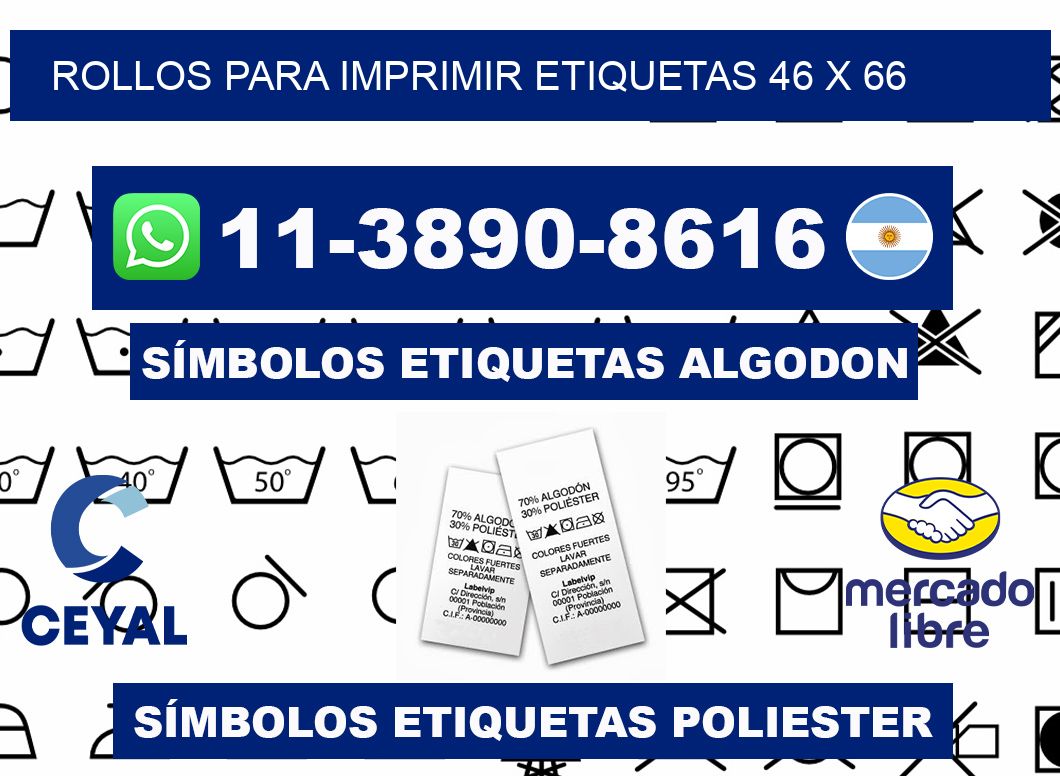 rollos para imprimir etiquetas 46 x 66