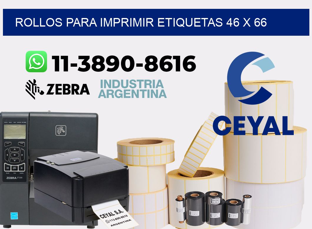 rollos para imprimir etiquetas 46 x 66