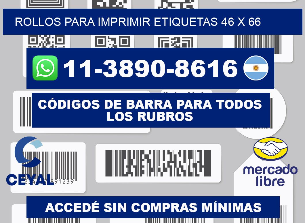 rollos para imprimir etiquetas 46 x 66