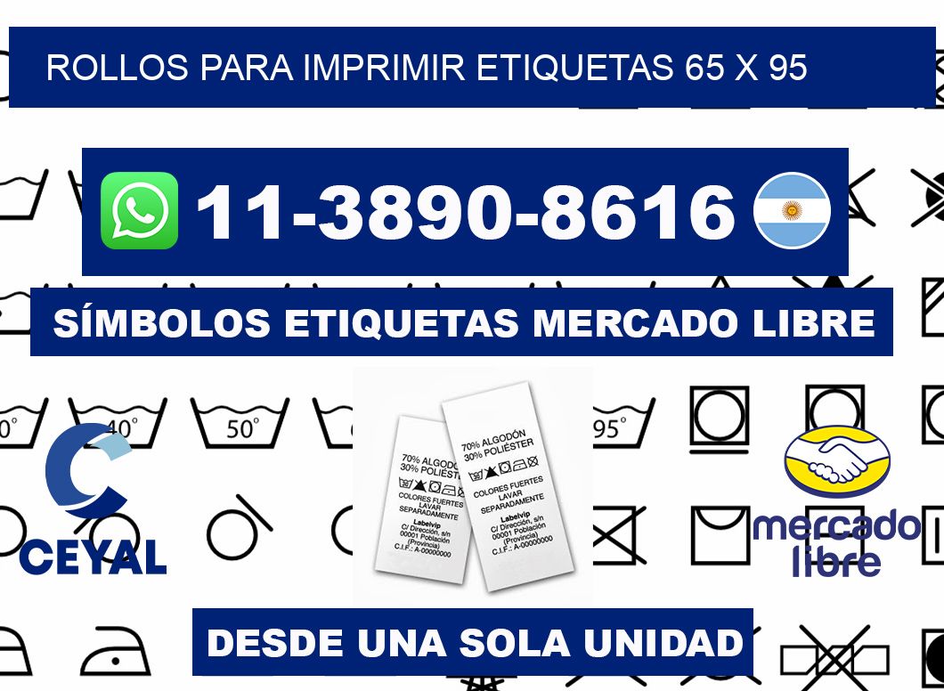 rollos para imprimir etiquetas 65 x 95